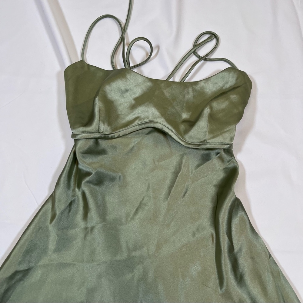 Princess Polly Sage Green Mini Dress - Picture 2 of 8
